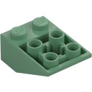 LEGO Pískově zelená Sklon 2 x 3 (25°) Převrácený se spojeními mezi cvočky (2752 / 3747)