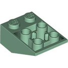 LEGO Sandgrün Steigung 2 x 3 (25°) Invertiert mit Verbindungen zwischen Bolzen (2752 / 3747)