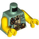 LEGO Sandgrün The Giant Minifigur Torso (973 / 76382)