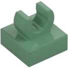 LEGO Sand Green Tile 1 x 1 with Clip (Raised "C") (15712 / 44842)