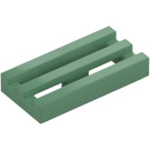 LEGO Sand Green Tile 1 x 2 Grille (with Bottom Groove) (2412 / 30244)