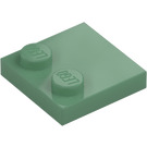 LEGO Sand Green Tile 2 x 2 with Studs on Edge (33909)