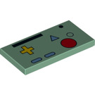 LEGO Sandgrün Fliese 2 x 4 mit Video Game Controls (27278 / 87079)