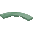 LEGO Sand Green Tile 4 x 4 Curved Corner with Cutouts (3477 / 27507)