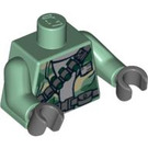 LEGO Vert sable Torse avec camouflage jacket, bandolier, et utility Courroie (973 / 76382)