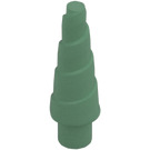 LEGO Sand Green Unicorn Horn with Spiral (34078 / 89522)