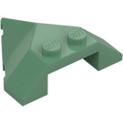 LEGO Sand Green Wedge 4 x 4 with Point (22391)