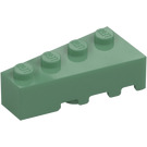 LEGO Sand Green Wedge Brick 2 x 4 Left (41768)