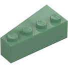 LEGO Sand Green Wedge Brick 2 x 4 Right (41767)