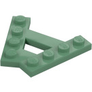 LEGO Sand Green Wedge Plate 1 x 4 A-Frame (45°) (15706)