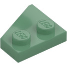 LEGO Sand Green Wedge Plate 2 x 2 Wing Right (24307)