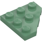 LEGO Sand Green Wedge Plate 3 x 3 Corner (2450)