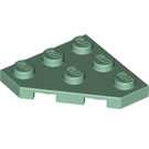 LEGO Zandgroen Wig Plaat 3 x 3 Hoek (2450)