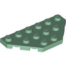 LEGO Sand Green Wedge Plate 3 x 6 with 45º Corners (2419 / 43127)
