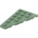 LEGO Sand Grønn Kile Plate 4 x 6 Vinge Venstre (48208)