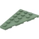 LEGO Sand Green Wedge Plate 4 x 6 Wing Left (48208)