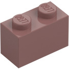 LEGO Sand Red Brick 1 x 2 with Bottom Tube (3004 / 93792)