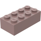 LEGO Sand Röd Kloss 2 x 4 (3001 / 72841)