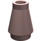 LEGO Sand Red Cone 1 x 1 without Top Groove (4589)