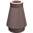LEGO Sand Red Cone 1 x 1 without Top Groove (4589 / 6188)