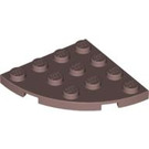 LEGO Sand Red Plate 4 x 4 Round Corner (30565)