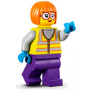 LEGO Sanitation Worker Shirley Keeper avec Vibrant Jaune Gilet Minifigurine