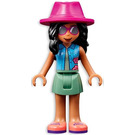 LEGO Savannah with Medium Blue Vest and Magenta Hat Minifigure