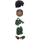 LEGO Saw Gerrera with Black Coiled Hair and Cape Minifigure