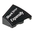 LEGO Slope 2 x 2 x 0.6 Curved Angled Right with Shark Ninja Expensify Sticker