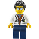 LEGO Scientist med Spiky Hår och Glasögon Minifigur