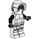 LEGO Scout Trooper with Black Arms (Frown) Minifigure