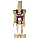 LEGO Security Battle Droid met Donkerrood Torso met Zandbruin Insignia en Rechte Arm Minifiguur