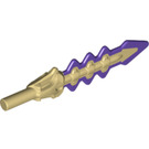 LEGO Serrated Sword with Snake Hilt and Dark Purple Blade Decoration (18957)