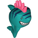 LEGO Shark Head with Fin with Coral Spiked Hair (75356)