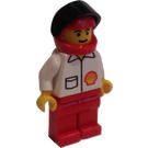 LEGO Shell Worker jossa Punainen Kypärä Minihahmo