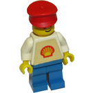 LEGO Shell Worker з trapezoid тулуб Наліпка Мініфігурка