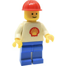 LEGO Shell  Worker with trapezoid torso sticker Minifigure