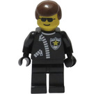 LEGO Sheriff with Brown Hair and Zippered Jacket Minifigure