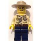LEGO Sheriff with smirk, dark tan hat, tan uniform Minifigure