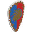 LEGO Shield - Long with Red / Blue and Lion (2586 / 109194)