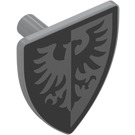 LEGO Schild - Dreieckig mit Schwarz und Silber Falcon (3846 / 75114)