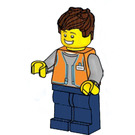 LEGO Shopkeeper - Orange Vest Minifigur