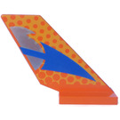 LEGO Shuttle Tail 2 x 6 x 4 with Blue Arrow and Dots (6239)