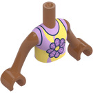 LEGO Sienna bruin Jamila met Bloem Top Friends Torso (73141 / 92456)