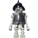 LEGO Skeleton (Evil) with Helmet and Metallic Silver Armor Minifigure