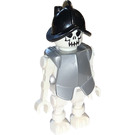 LEGO Skeleton (Evil) with Helmet and Pearl Light Gray Armor Minifigure