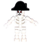 LEGO Skeleton with Bicorne Hat and Red Eyes Minifigure