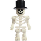 LEGO Skeleton with Top Hat and Bent Arms Minifigure