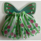 LEGO Skirt with flower pattern and green plastic wings