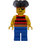 LEGO Skull Island Pirate with Red and Black Striped Shirt Minifigure